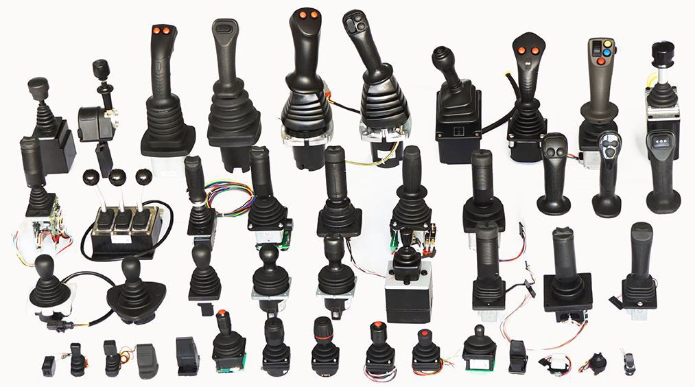 electronically controlled industrial joystick